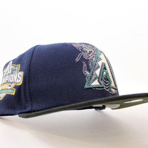 Arizona Diamondbacks 20TH ANNIVERSARY New Era 59Fifty Fitted Hat (Oceanside Blue Black Camo SeaWeed Green Under Brim)