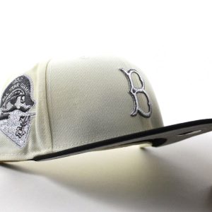 BROOKLYN DODGERS 1959 All Star Game New Era 59Fifty Fitted Hat (Chrome White Black Gray Under Brim)