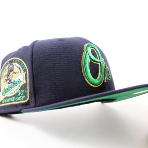 Baltimore Orioles A tradition Of Excellence 30th Anniversary 59Fifty New Era Fitted Hat (Navy Green Under Brim)