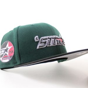 Houston 'stros 35 Great Years Patch New Era 59Fifty Fitted Hat (Dark Green Black Gray Under Brim)