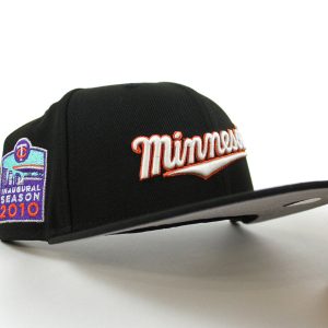 Minnesota Twins Inaugural Season 2010 New Era 59Fifty Fitted Hat (Black and Gray Under Brim)