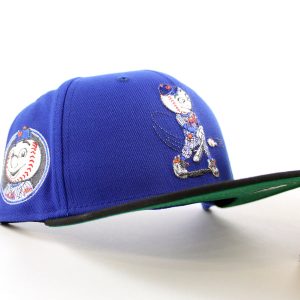 New York Mets Old Timers Day Patch New Era 59Fifty Fitted Hat (Blue Black Green Under Brim)
