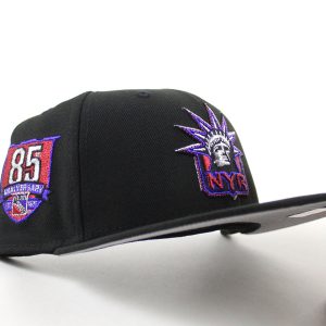 New York Rangers 85TH Anniversary New Era 59Fifty Fitted Hat (Black Gray Under brim)