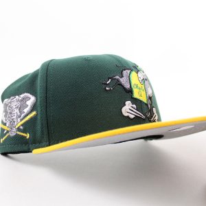 Oakland Athletics First Mascot - Charlie O the Mule New Era 59Fifty Fitted Hat (Green Gold Gray Under Brim)
