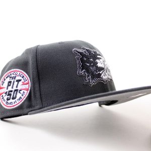 University of New Mexico Lobos the Pit 50th New Era 59Fifty Fitted Hat (Graphite Gray Under Brim)