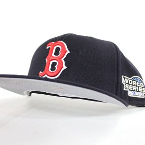 Boston Red Sox 2004 World Series 59Fifty New Era Fitted Hats (Navy Gray Under Brim)