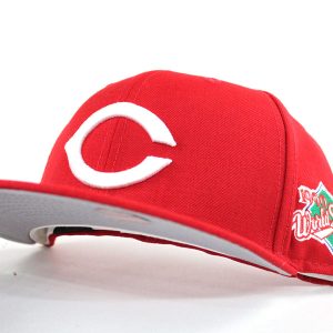 Cincinnati Reds 1990 World Series New Era 59Fifty Fitted Hats (Red Gray Under Brim)